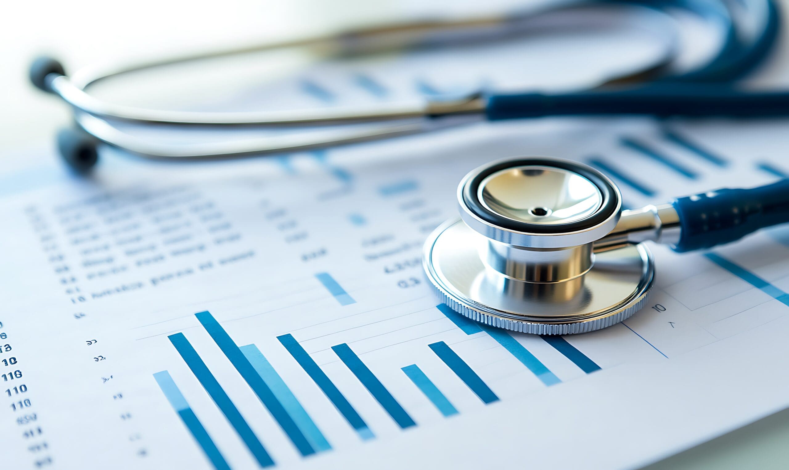 stethoscope on medical billing statement